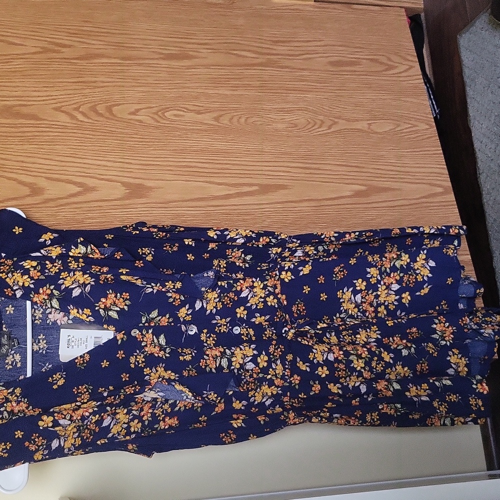 Kohls Floral Sleeveless Romper With Ruffle Details And Drawstring Waist